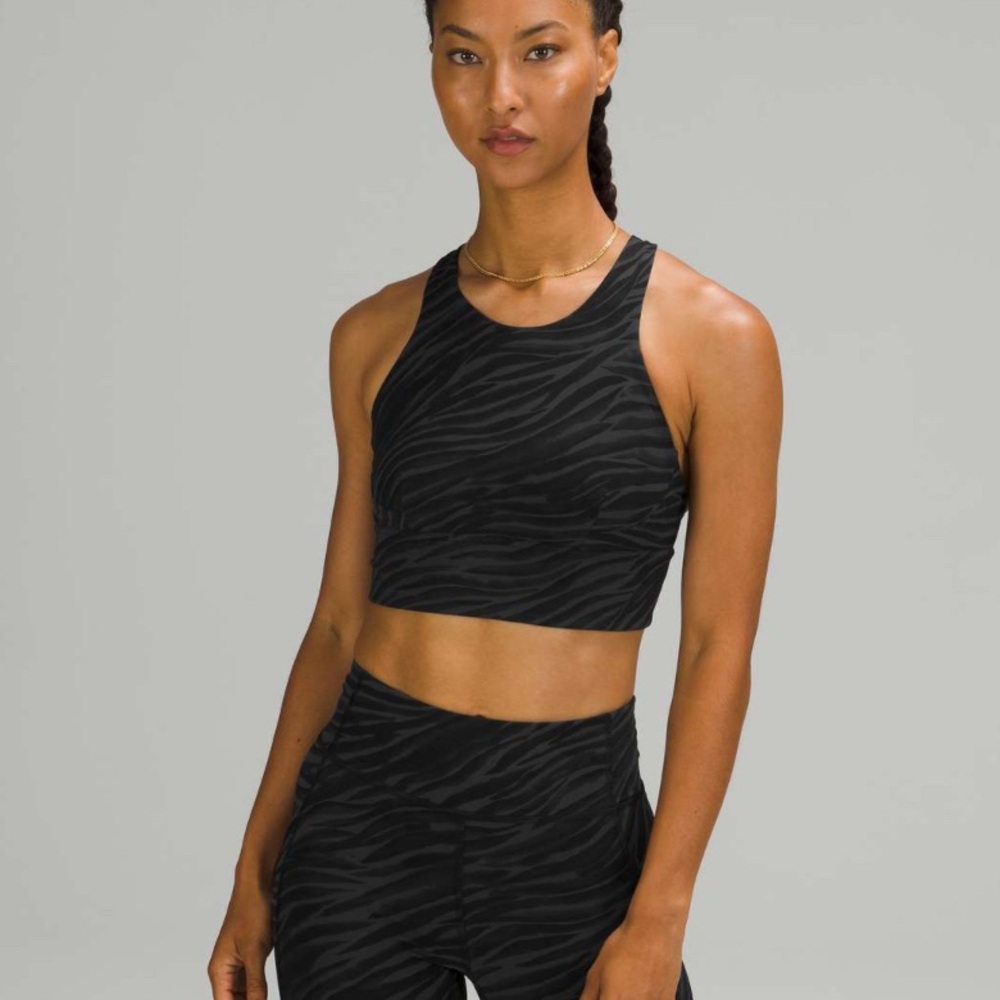 Lululemon Wunder Train High Neck Long-Line Bra- Le Tigre Camo